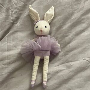 Jellycat White Bunny with Lavender Tutu -like new condition